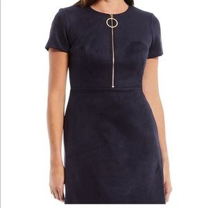 NWT CALVIN KLEIN Faux Suede A-Line Dress